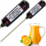 Elektroninis LCD termometras maistui su zondu