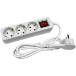 Prailgintuvas su įžeminimu Entac ESEG3-1.5-SW-F 3 lizdų 3680W IP20 1.5 m su jungtuku