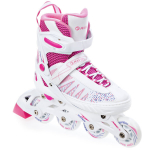 Reguliuojamo dydžio riedučiai Grace 35-39, balti/rožiniai, 35-39