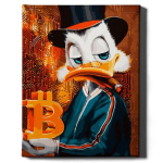 Tapyba pagal skaičius Bitcoin Mr Duck'a Oh Art!, 40x50 cm