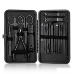 Manikūro ir pedikiūro rinkinys 18vnt., juoda D400