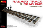 Klijuojamas Modelis MiniArt 35568 Railway Track & Dead End (European Gauge) 1/35