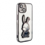 iLike  Apple  iPhone 14 Silicone Case Print Desire Rabbit  Black