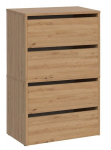 Batų spintelė Top E Shop Modo X2, ruda/juoda