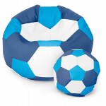 Sėdmai&scaron;is su pufu Ball XXXL, mėlynas/baltas