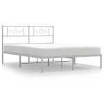 Lovos rėmas vidaXL, 140x190 cm, baltas