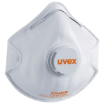 Respiratorius Uvex Silv-Air Classic 2210 FFP2, puodelio tipo su vožtuvu, baltas, 3 vnt mažmeninėje pakuotėje