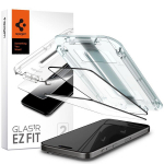 Spigen GLAS.TR EZ FIT FC grūdintas stiklas - 2 vnt. grūdintų stiklų iPhone 15 Pro (juodas rėmelis)