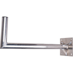 SAT aliuminis sieninis laikiklis A.S. 10060 Atstumas nuo sienos: 60 cm Tinka lėk&scaron;tėms, kurių dydis: &Oslash; iki 90 cm sidabrinis.