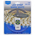Juosta 300 LED 1300 liumenų 3D Wharm White 12V ilgis 5 metrai