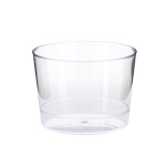Plastikiniai desertiniai indeliai, cilindro formos, 250ml, skaidrūs, 30 vnt.