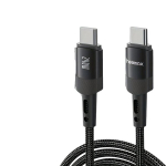 USB-C į USB-C įkrovimo kabelis, Juoda