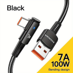 USB-C greitojo įkrovimo laidas, Juoda