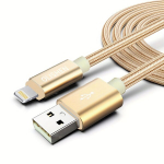 Nailoninis Lightning USB laidas, Auksinės spalvos