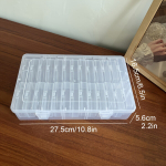 26 dalių skaidri plastikinė dėžučių rinkinys - papuo&scaron;alams, rankdarbiams ir aksesuarams., Baltas