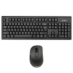 a4tech 7100n, klaviatūros komplektas su belaide optine pele, aaa, cz, klasikinė, 2,4 [ghz], belaidė, juoda