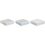 Infuzijų dėžutė - DKD HOME DECOR - Standartinė - Daugiaspalvė - Metalas, Stiklas, MDF Mediena - 24x6,5x24 cm