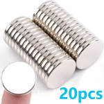 8/20/40vnt, Maži Magnetai, Neodimio Apvalūs Magnetai 20mm x 3mm , 20vnt