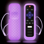 I&scaron;maniojo (Smart TV) ir televizoriaus priedas &Scaron;viečiantis nuotolinio valdymo pultelio silikoninis dėklas. ,  &Scaron;viečianti violetinė