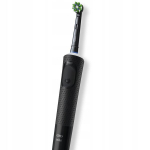 "Oral-B Vitality Pro D103 Protect X Clean" (kryžminio veikimo juodas) + 4 tikslūs antgaliai juodas + baltas dėklas
