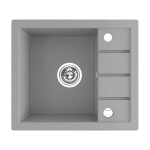 Granitinė virtuvinė plautuvė Laveo Trzynastka SBP_513T, Grey