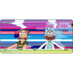 Rick and Morty - Glitched Žaidimų pelės kilimėlis XL