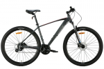 Dviratis AL 29" Leon TN-80 HDD rėmas - 19" grafito spalvos su juodomis ir raudonomis spalvomis (m) 2024