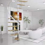 Spiraliniai laiptai DOLLE CALGARY Diametras &Oslash; 120 cm, Balti