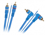 Audio kabelis 2&times;RCA &ndash; 2&times;RCA kabelis su valdymo laidu | Ilgis 5 m | Tiesus&ndash;kampinis