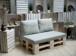 Pagalvių komplektas paletėms Patio Larisa Basic, pilkas