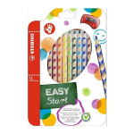 Spalvoti pie&scaron;tukai&nbsp;Stabilo Easy colors de&scaron;niarankiams 12 spalvų ir drožtukas