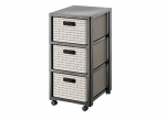 Komoda ROTHO COUNTRY su 3 stalčiais, 50L, capuccino 37.5x32.5x71.2 cm