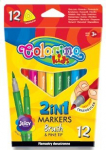 Flomasteriai dvipusiai Colorino Kids, 12 spalvų