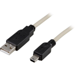 Deltaco USB-24, USB-A/USB Mini-B, 1 m