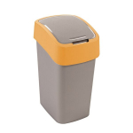 Curver &scaron;iuk&scaron;lių dėžė Flip Bin, 10 l, pilka/oranžinė