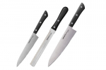 Samura Harakiri peilių rinkinys Black Handle, 3 dalių