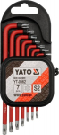 L tipo &scaron;e&scaron;iakampių raktų komplektas Yato Torx T9-T30 (YT-0562), 7 vnt.