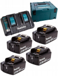 Makita 198091-4: 4x 18v 6.0ah Akumuliatoriai + Dc18rd Kroviklis