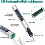 USB įkraunamas mini graviravimo įrankis, metalui ir stiklui, 1 vnt.
