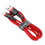 Kabelis USB kabelis iPhone Lightning 0.5M, raudonas