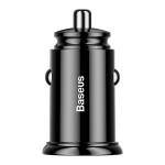 I&scaron;manioji automobilinė įkroviklis Baseus Circular 2x USB QC3.0 30W, juoda
