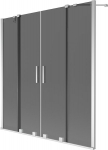 Mexen Velar Duo dvigubas du&scaron;o ekranas, slankiojantis 140 x 150 cm, grafitas, chromas - 896-140-000-42-01