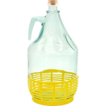 Stiklinis butelis plastikiniame krep&scaron;elyje Dama, 5 L