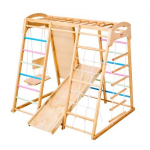 Vidaus žaidimų aik&scaron;telė džiunglių sporto salė 7-in-1 147x120x143 cm spalvinga