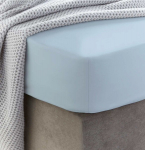 Drobės audinio paklodė su guma, 200x200x25cm