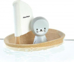 Medžiaginis laivas su ruoniu PLAN TOYS - Unisex - 11,5 x 9,5 x 9,5 cm - Nuo 12 mėnesių
