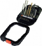 BLACK+DECKER gręžimo rinkinys - A7186-XJ - 16 dalių - Metaliniai, betono ir medžio grąžtai - Vinių antgaliai