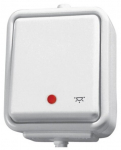 Schneider Electric Cedar Wnt102cs01 jungiklis su pa&scaron;vietimu, baltas, Ip44
