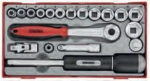 Teng Tools Tt3819: 19 dalių 3/8" lizdinių raktų rinkinys