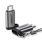 Adapteris i&scaron; USB-C į micro USB - pilkas